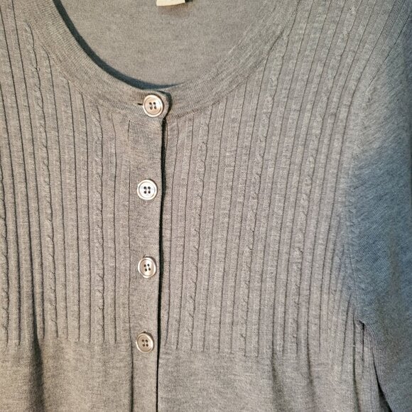 Bamboo Trader's XL Long Sleeve Cardigan Sweater Top Soft Knit - Picture 4 of 8